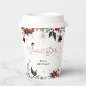 サンタベビークリスマスガール赤ちゃんシャワー 紙コップ (裏面)