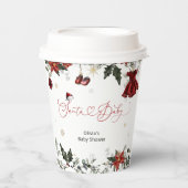 サンタベビークリスマスガール赤ちゃんシャワー 紙コップ (正面)