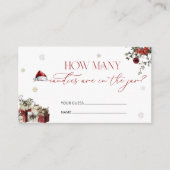 サンタベビークリスマスキャンディーの数 エンクロージャーカード (正面)