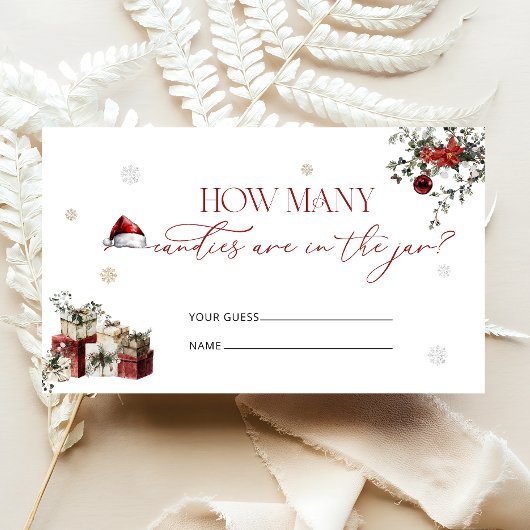 サンタベビークリスマスキャンディーの数 エンクロージャーカード