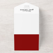 サンタベビークリスマスサンタクロースのスーツ赤ちゃんシャワー オールインワン招待状 (外側)