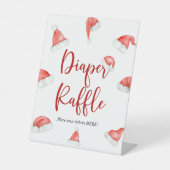 サンタベビークリスマスシャワーおむつラッフルサイン 台座サイン (正面)