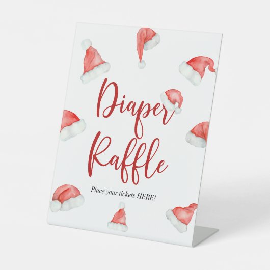 サンタベビークリスマスシャワーおむつラッフルサイン 台座サイン (正面)