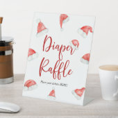 サンタベビークリスマスシャワーおむつラッフルサイン 台座サイン (インサイチュ)