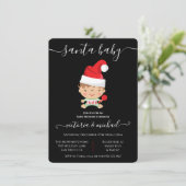 サンタベビークリスマスセーター赤ちゃんシャワー 招待状 (スタンド正面)