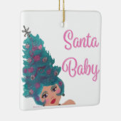 サンタベビークリスマスツリーヘアオーナメント セラミックオーナメント (右)