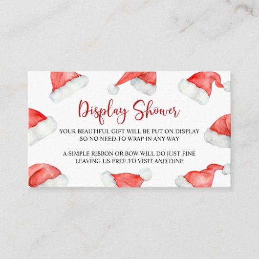 サンタベビークリスマスディスプレイベビーシャワー エンクロージャーカード (正面)