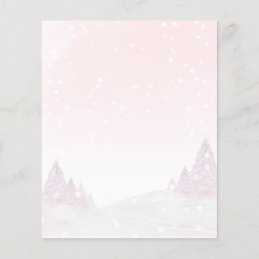 サンタベビークリスマスバジェットベビーシャワー招待状 (裏面)