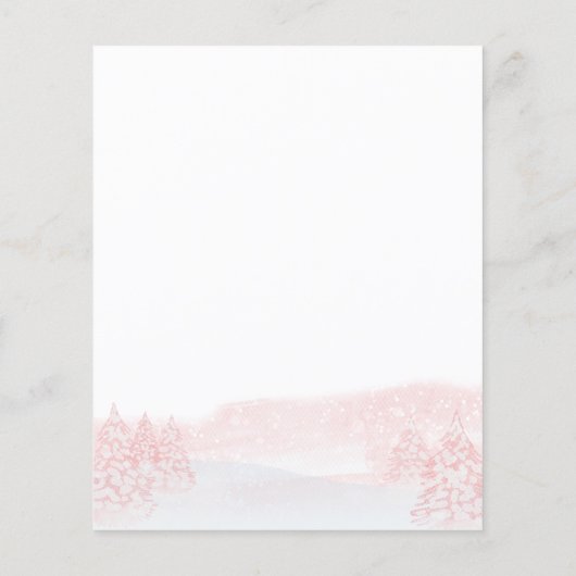 サンタベビークリスマスバジェットベビーシャワー招待状 (裏面)