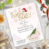 サンタベビークリスマスバジェットベビーシャワー招待状