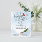 サンタベビークリスマスバジェットベビーシャワー招待状 (スタンド正面)