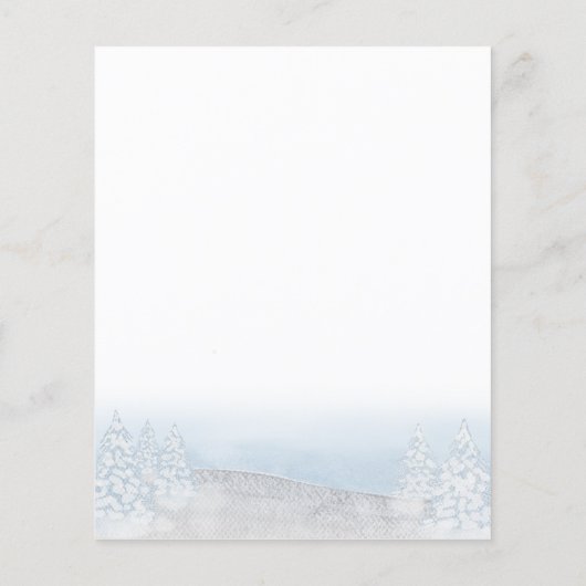 サンタベビークリスマスバジェットベビーシャワー招待状 (裏面)