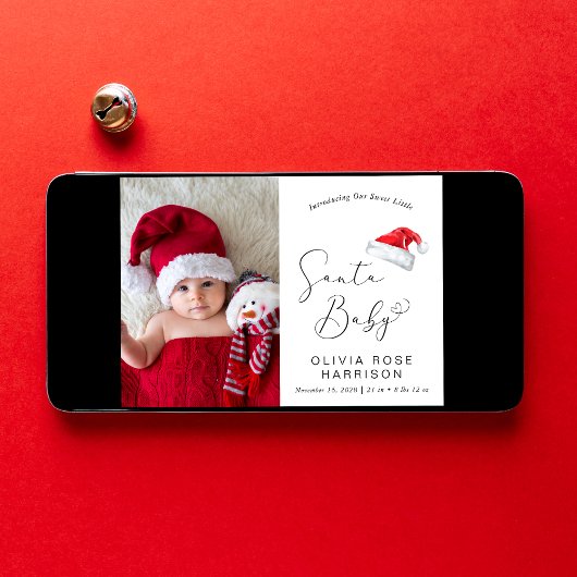 サンタベビークリスマスフォト誕生 案内状