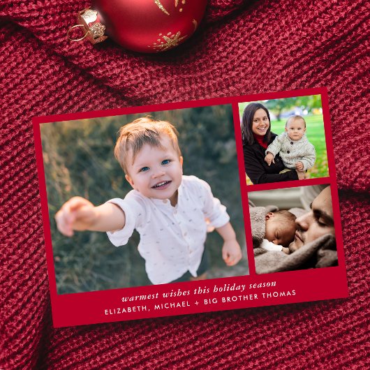 サンタベビークリスマスフォト誕生 案内状