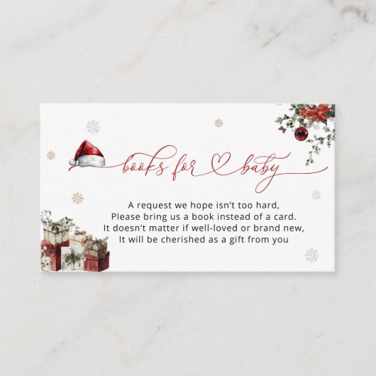 サンタベビークリスマスブックスベビー エンクロージャーカード (正面)