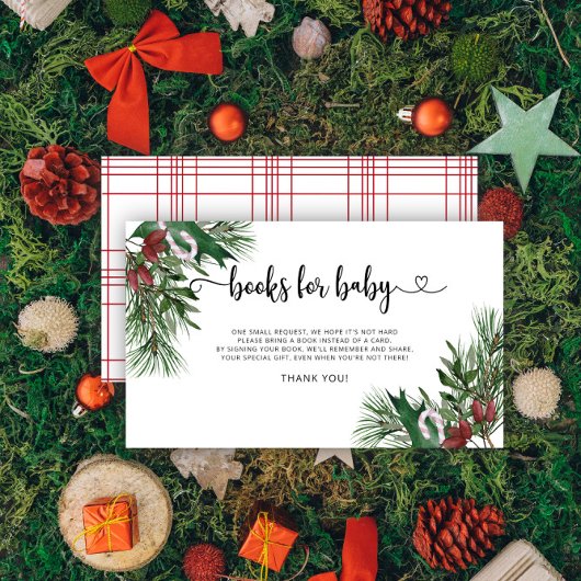 サンタベビークリスマスブックスベビー エンクロージャーカード