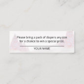 サンタベビークリスマスベビーおむつラッフルミニブシン スキニー名刺 (裏面)