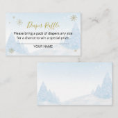 サンタベビークリスマスベビーおむつラッフル エンクロージャーカード (正面/裏面)