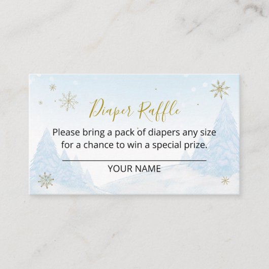 サンタベビークリスマスベビーおむつラッフル エンクロージャーカード (正面)