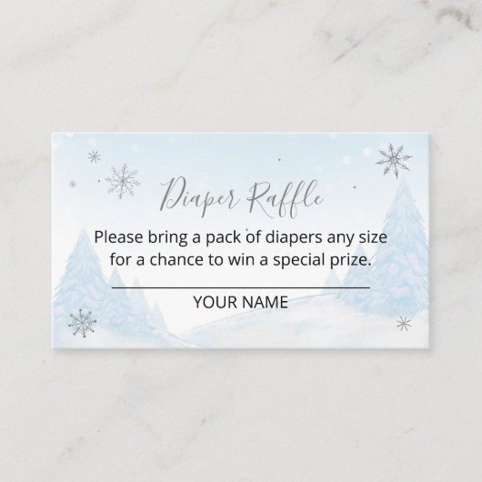 サンタベビークリスマスベビーおむつラッフル エンクロージャーカード (正面)