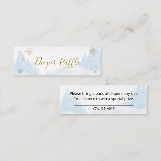 サンタベビークリスマスベビーおむつラッフル スキニー名刺 (正面/裏面)