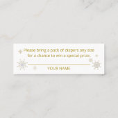 サンタベビークリスマスベビーおむつラッフル スキニー名刺 (裏面)