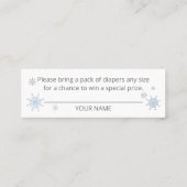 サンタベビークリスマスベビーおむつラッフル スキニー名刺 (裏面)