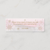 サンタベビークリスマスベビーおむつラッフル スキニー名刺 (裏面)