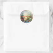 サンタベビークリスマスベビーシャワクラシックーラウンドスティ ラウンドシール (バッグ)