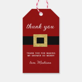 サンタベビークリスマスベビーシャワーありがとう ギフトタグ