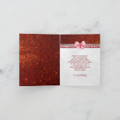 サンタベビークリスマスベビーシャワーありがとう サンキューカード (内部)