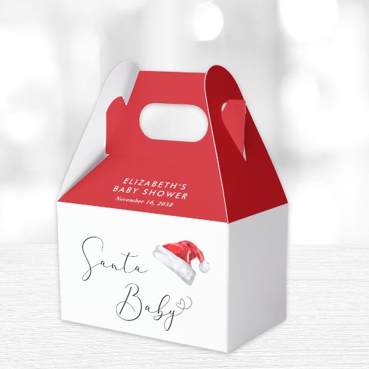 サンタベビークリスマスベビーシャワーありがとう フェイバーボックス