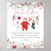 サンタベビークリスマスベビーシャワーおしゃぶり狩り ポスター (正面)