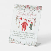 サンタベビークリスマスベビーシャワーおしゃぶり狩り 台座サイン (正面)