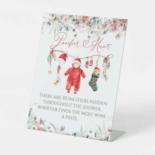 サンタベビークリスマスベビーシャワーおしゃぶり狩り 台座サイン (正面)