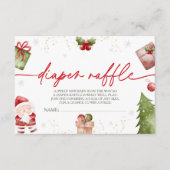 サンタベビークリスマスベビーシャワーおむつラッフル エンクロージャーカード (正面)