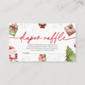 サンタベビークリスマスベビーシャワーおむつラッフル エンクロージャーカード (正面)