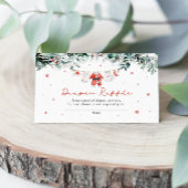 サンタベビークリスマスベビーシャワーおむつラッフル エンクロージャーカード