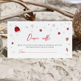 サンタベビークリスマスベビーシャワーおむつラッフル エンクロージャーカード