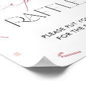 サンタベビークリスマスベビーシャワーおむつラッフル ポスター (角)