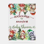 サンタベビークリスマスベビーシャワーへようこそ アクリルサイン (正面)