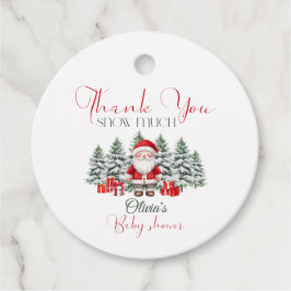 サンタベビークリスマスベビーシャワーへようこそ フェイバータグ