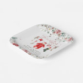 サンタベビークリスマスベビーシャワーへようこそ ペーパープレート (傾斜あり)