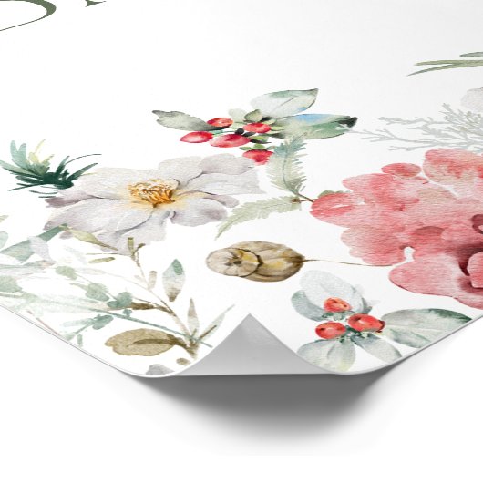 サンタベビークリスマスベビーシャワーへようこそ ポスター (角)