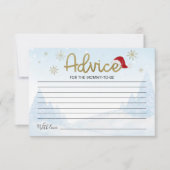 サンタベビークリスマスベビーシャワーアドバイスカード 招待状 (正面)