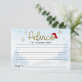 サンタベビークリスマスベビーシャワーアドバイスカード 招待状 (スタンド正面)