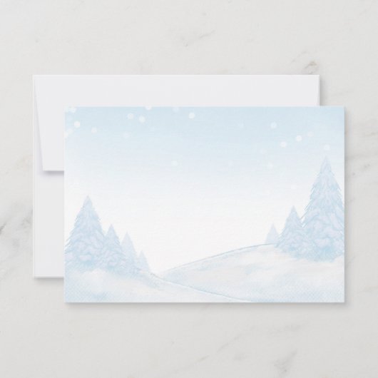 サンタベビークリスマスベビーシャワーアドバイスカード 招待状 (裏面)