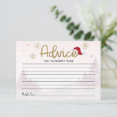 サンタベビークリスマスベビーシャワーアドバイスカード 招待状 (スタンド正面)