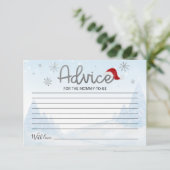 サンタベビークリスマスベビーシャワーアドバイスカード 招待状 (スタンド正面)