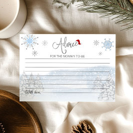 サンタベビークリスマスベビーシャワーアドバイスカード 招待状